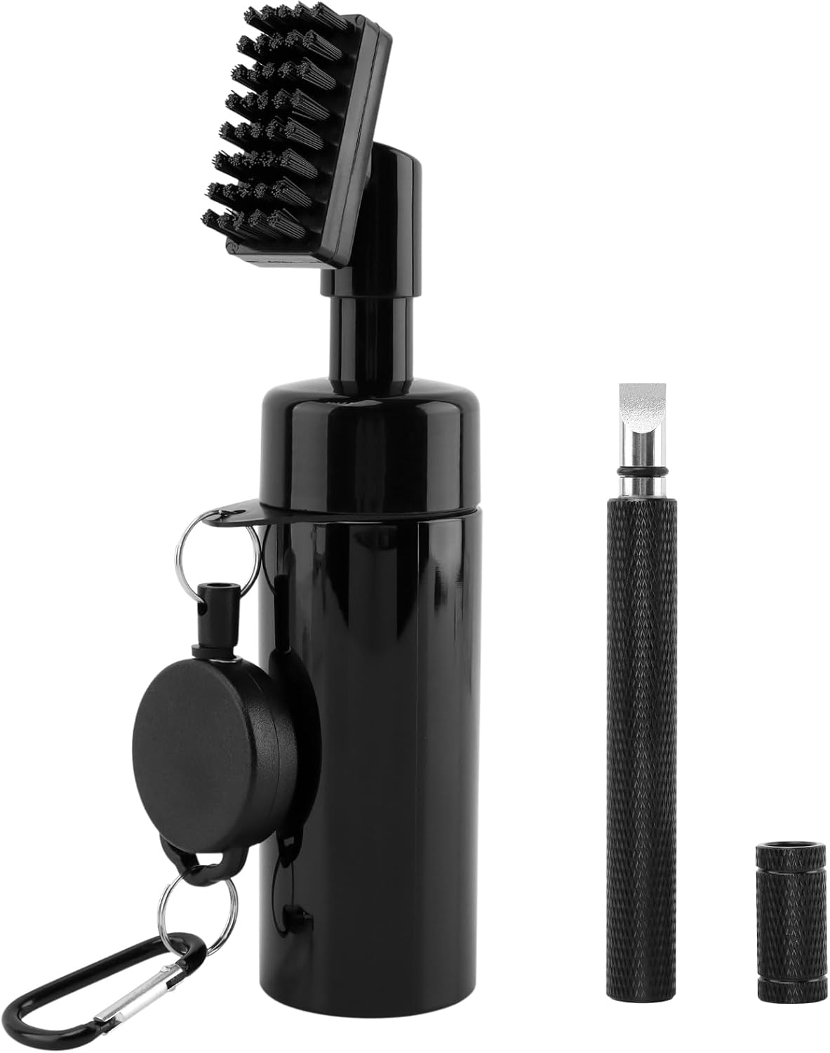 Golf Club Brush with Golf Groove Sharpener Golf Cleaning Kit Golf Water Brush with Retractable Clip Leak-Proof Press Water Bottle Hold 5oz of Water Best Golf Gifts for Men