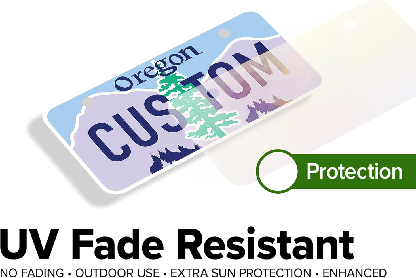 Mini License Plates, Personalized License Plates, Custom for Car, Bikes, ATV, Kids Car, Golf Cart, Jeep, 2x4 Inch, Rust-Free Fade Resistant Aluminum, USA Made by My Sign Center (Oregon)