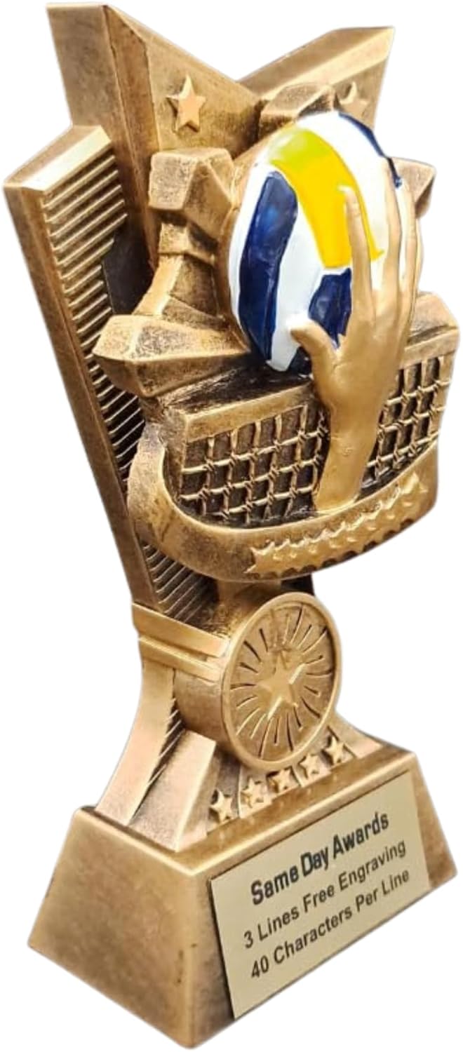 Champion V Sports Trophy Award with Custom Engraving – Recognition Trophy for Kids and Adults Team Awards for Competitions School Sports Student Athletes MVPs Tournaments and Celebrations