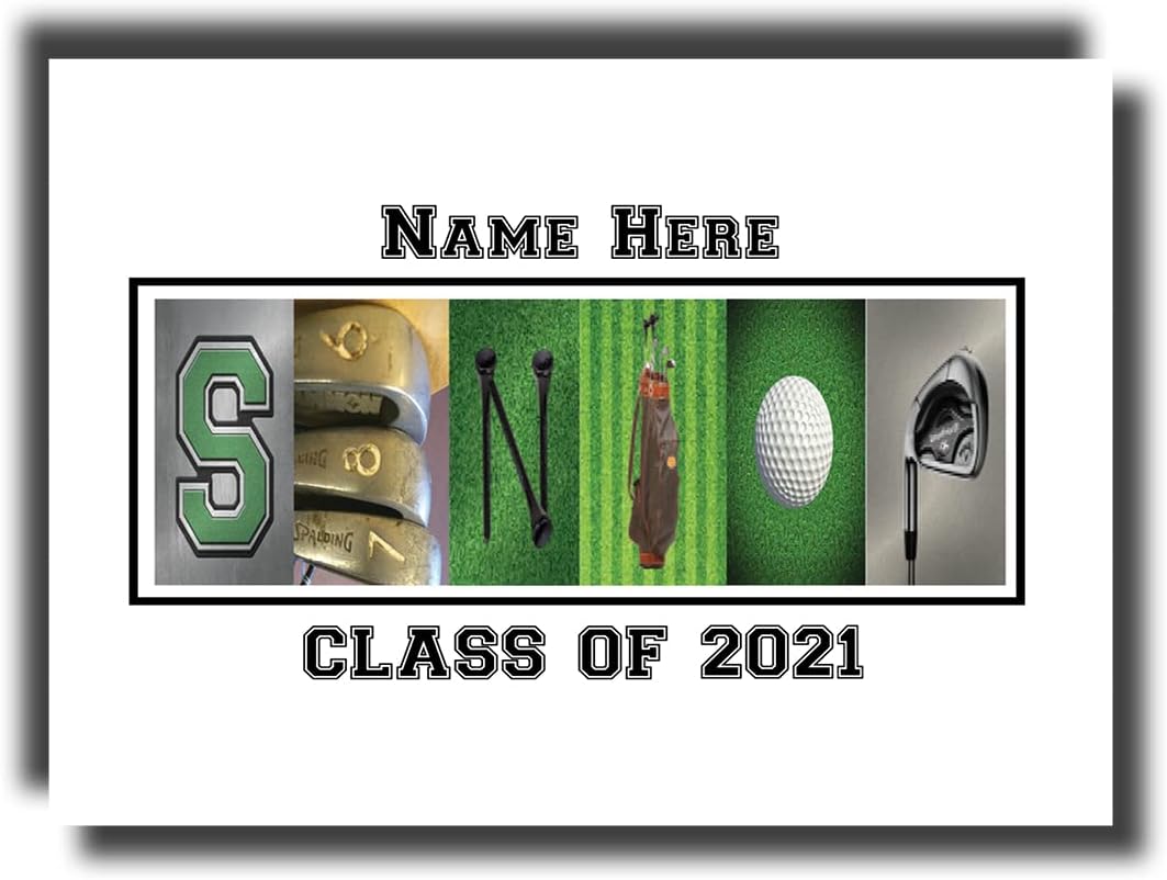 Personalized Senior night Golf Gift, Team Gifts, Class of 2023, Party Decor, 8x10 OR 11x14 printed on matte photo paper