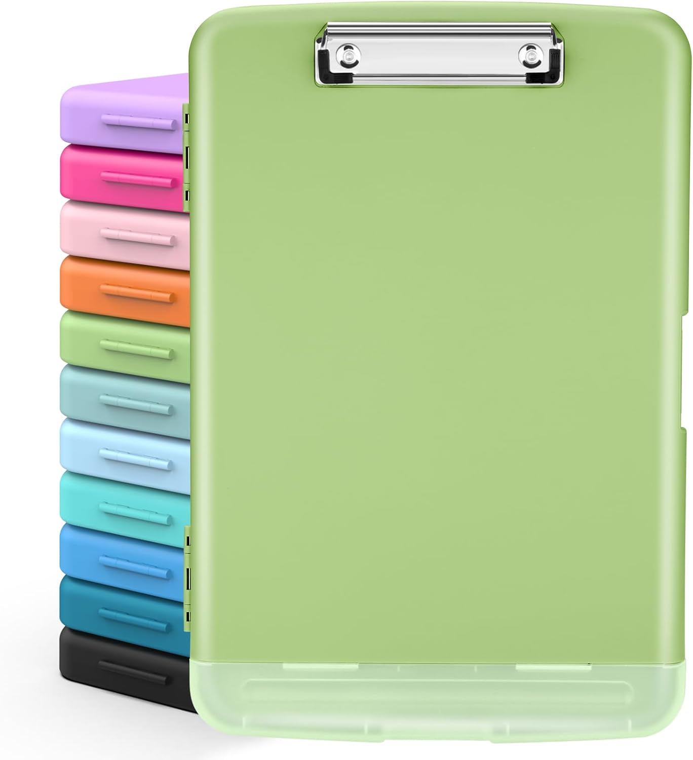 Sooez Clipboards with Storage, High Capacity Clip Boards 8.5x11 with Storage, Heavy Duty Nursing Clipboard Folder, Plastic Clipboard with Pen Holder for Women Teachers Work, School & Office Supplies