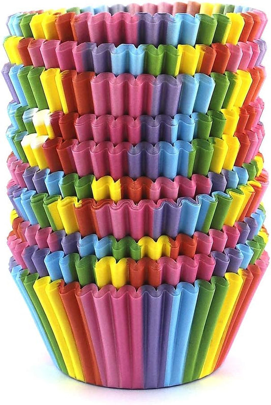 Baking Cups Cupcake Liners, Standard Sized, 300 Count (Rainbow)