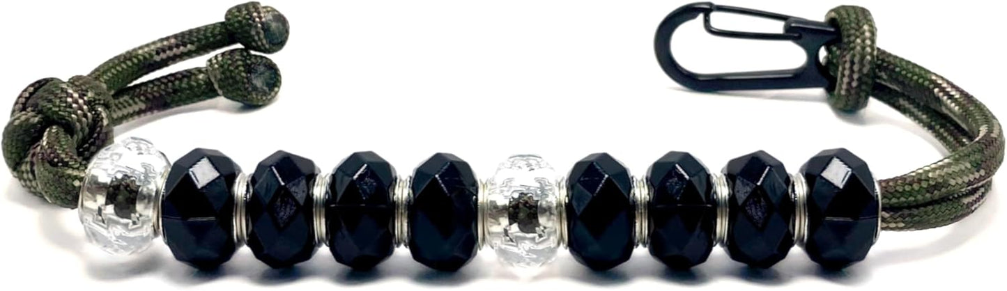 LAMIBEE Golf Beads Count Stroke Score Counter, Durable 550 lbs Paracord String with 10 Beads, Easy Scorekeeping, Hand-Braided with Clip