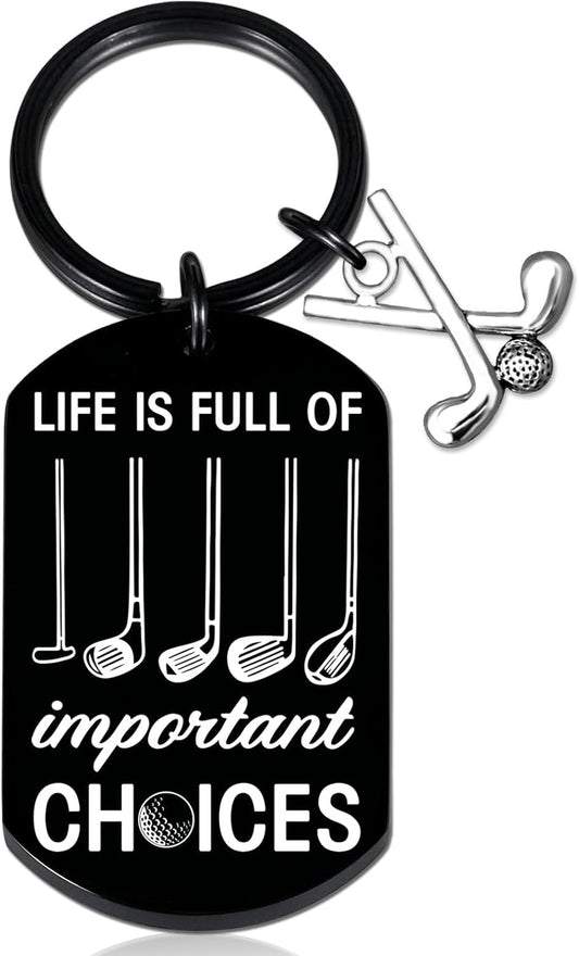 Golf Gifts For Dad Men Cool Golf Keychain Gift For Golfers Men Unique Christmas Birthday Gifts For Men Him Funny Golfing Accessories Present For Golf Lovers Golf Stocking Stuffers For Men Golfers