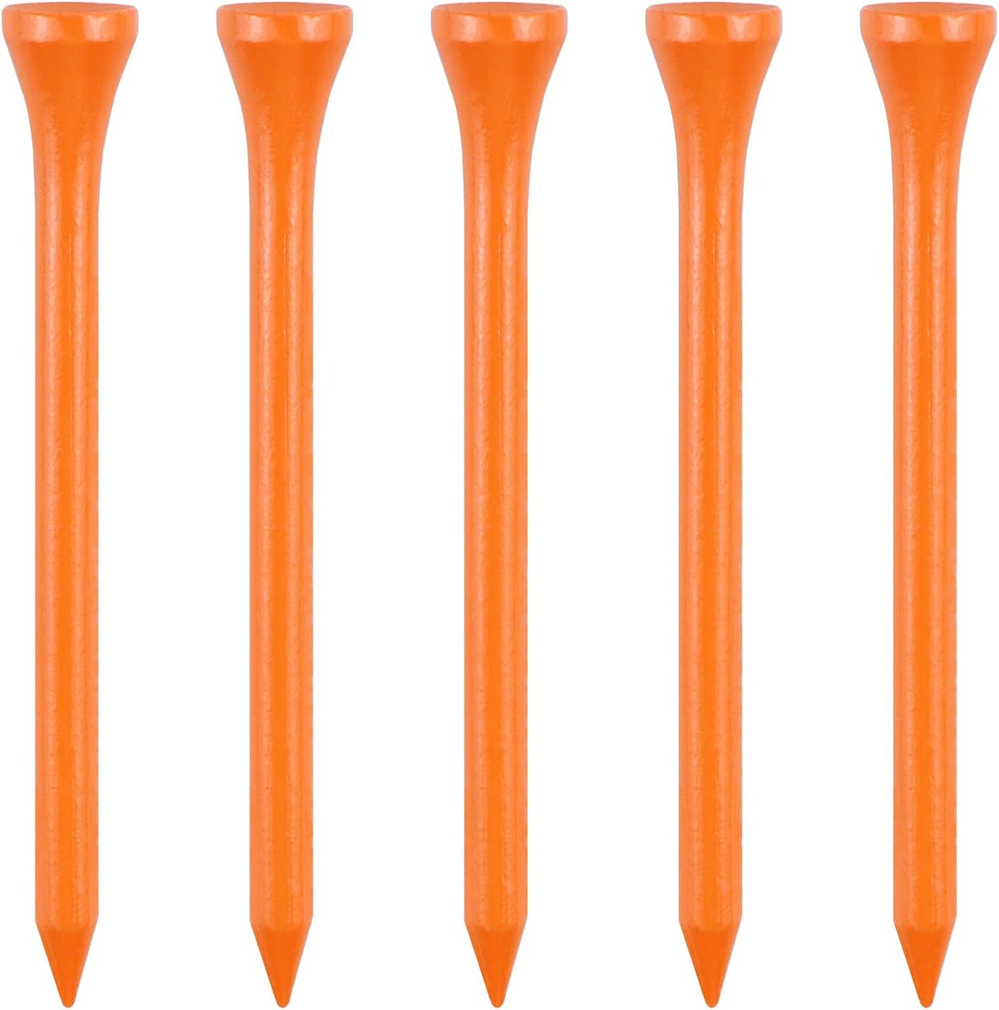 Wooden Golf Tees 3-1/4", 2-3/4", 1-1/2" Available,100 Count (Natural Color, White, Black, Blue, Red, Pink)