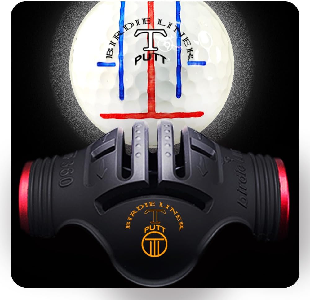 360-Degree Golf Ball Marker Alignment Tool Kit with 3-Color Pens and Gift Box.