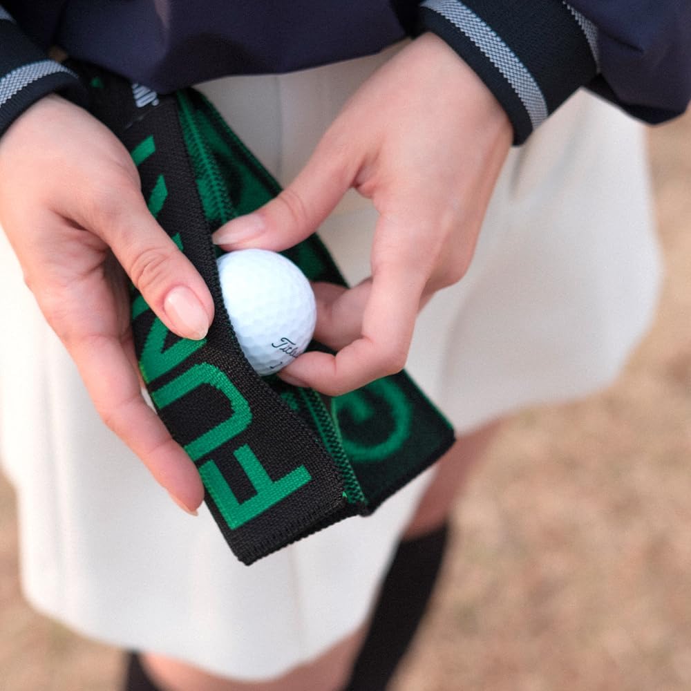 ANDGOLF Pleats Ball Towel, Use to Wash My Ball and Club, Best Choice for Golf Gifts, Embroidered Golf Towels, Clip for Bags/Pants/Skirts, Durable Elastic Band, Colorful Fashion Golf Item