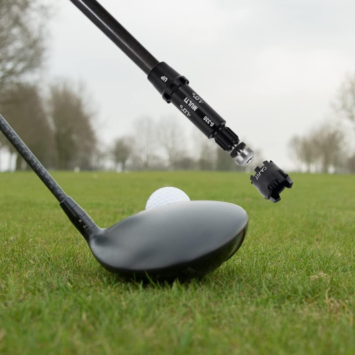 Golf Shaft All Fit Adapter Sleeve with 10pcs Rings Compatible with Titleist/Taylormade/Callaway/Ping/Cobra/Mizuno/PXG/Nike/Srixon Right Hand Golf Heads Change Different Golf Heads by Yourself