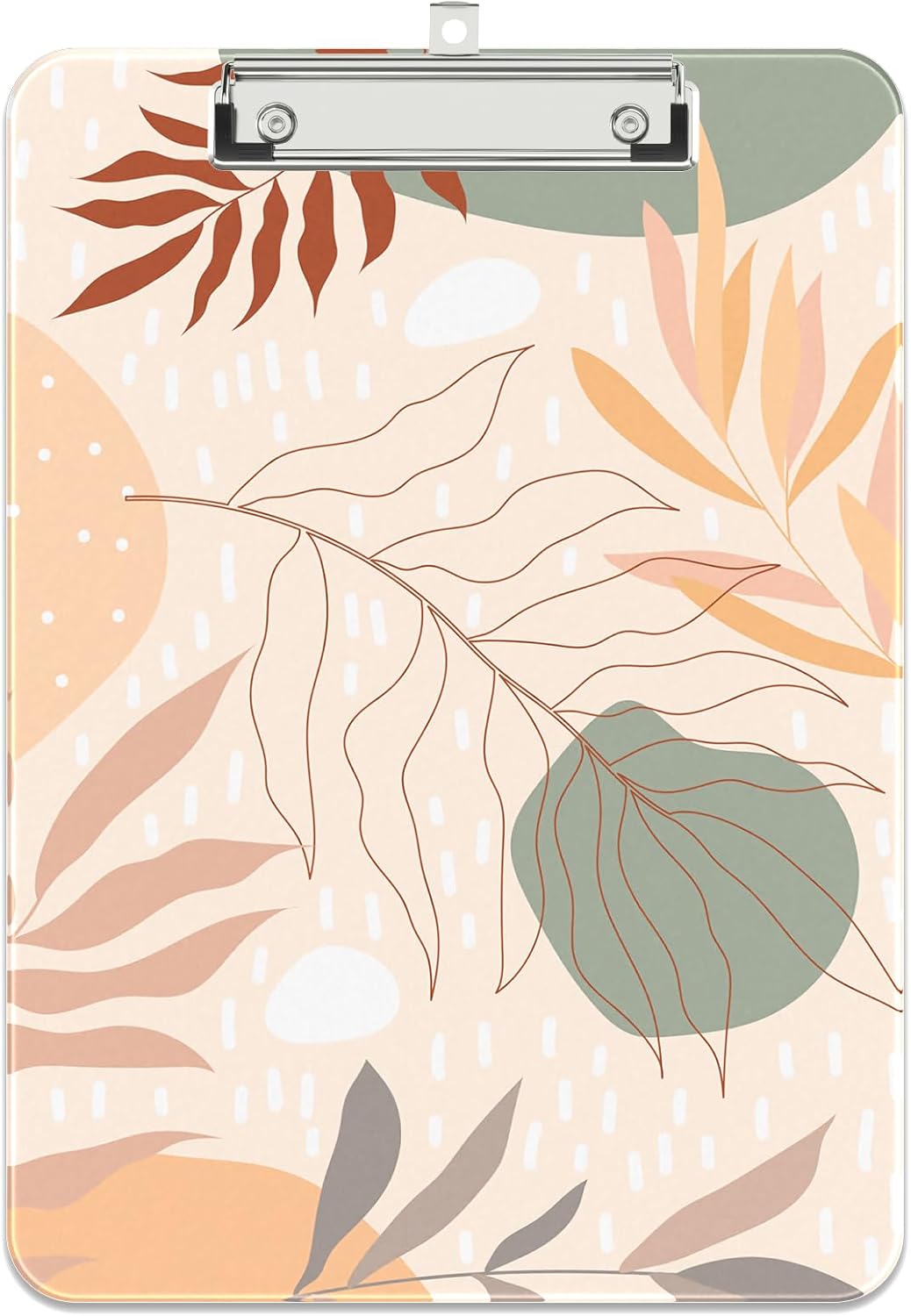 Rimilak Plastic Clipboards with Metal Clip, A4 Letter Size 9 x 12.5 in, Office Decorative for Students Women Men and Kids, Cute Custom Pattern, Yellow Leaves