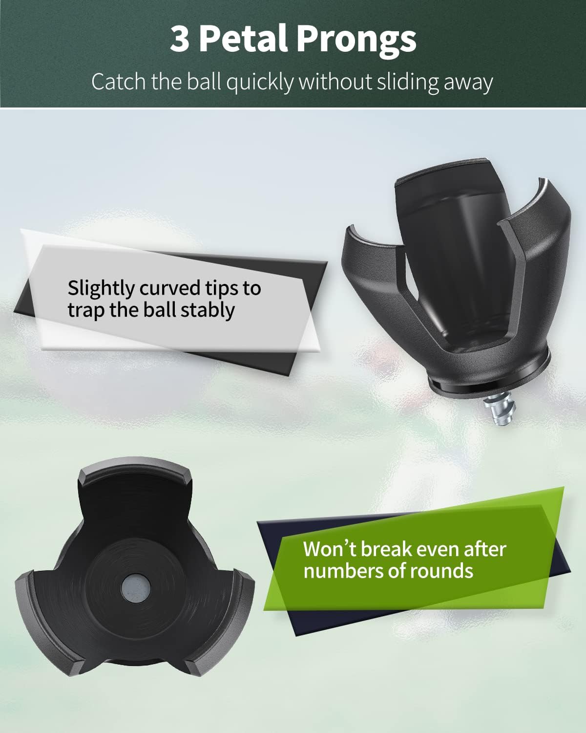 GreenHaven Golf Ball Retriever Grabber for Putters Golf Pick-up Portable Grip Sucker Tool Back Saver for Golfers，3-4 Pack