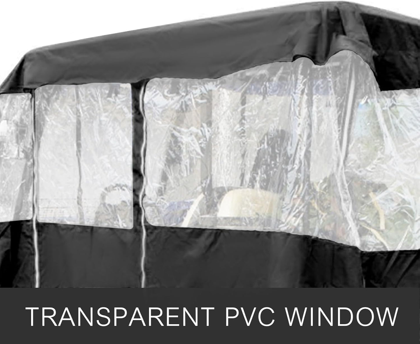 Happybuy Golf Cart Enclosure, 4-Person Golf Cart Cover, 4-Sided Fairway Deluxe, 300D Waterproof Driving Enclosure with Transparent Windows, Fit for EZGO, Club Car, Yamaha Cart
