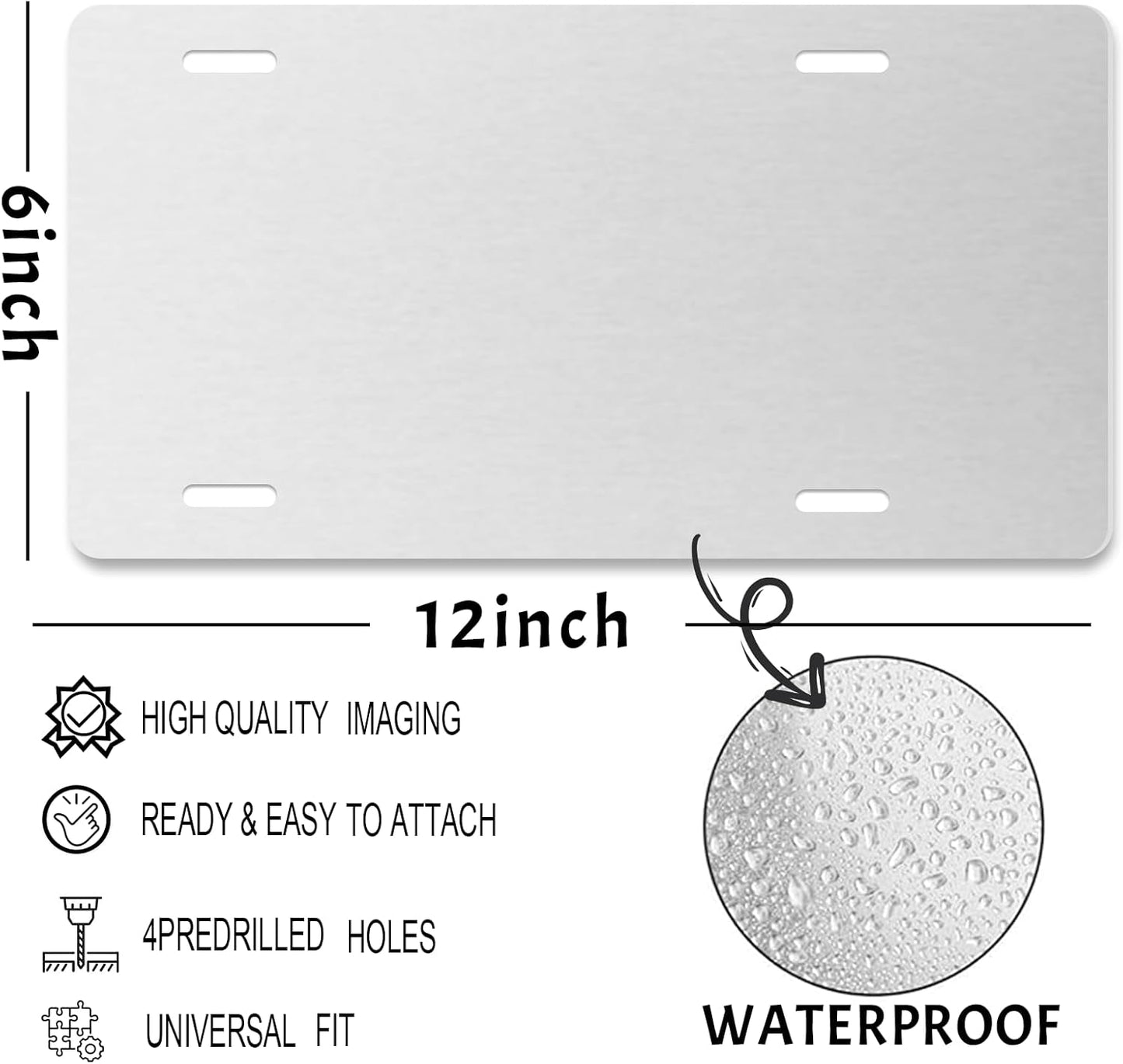 Custom Plate,12x6 Inches Vanity Plate,Thick Rust-Free,Custom Car Tags with Custom Image and Text Design for Wall Art | Gift for Him