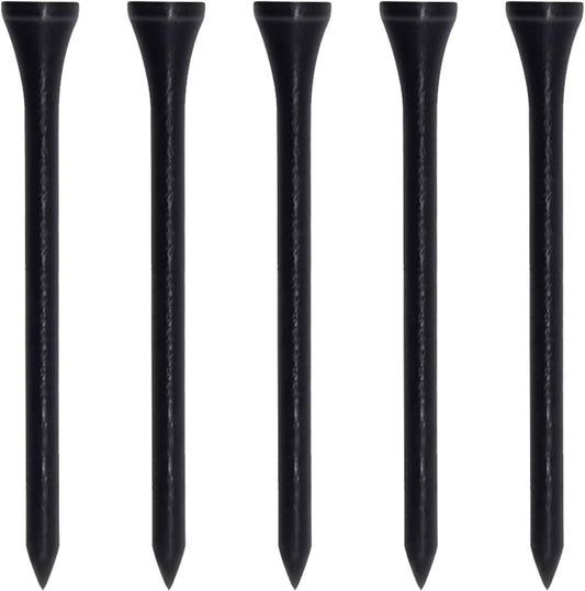 Wooden Golf Tees 3-1/4", 2-3/4", 1-1/2" Available,100 Count (Natural Color, White, Black, Blue, Red, Pink)