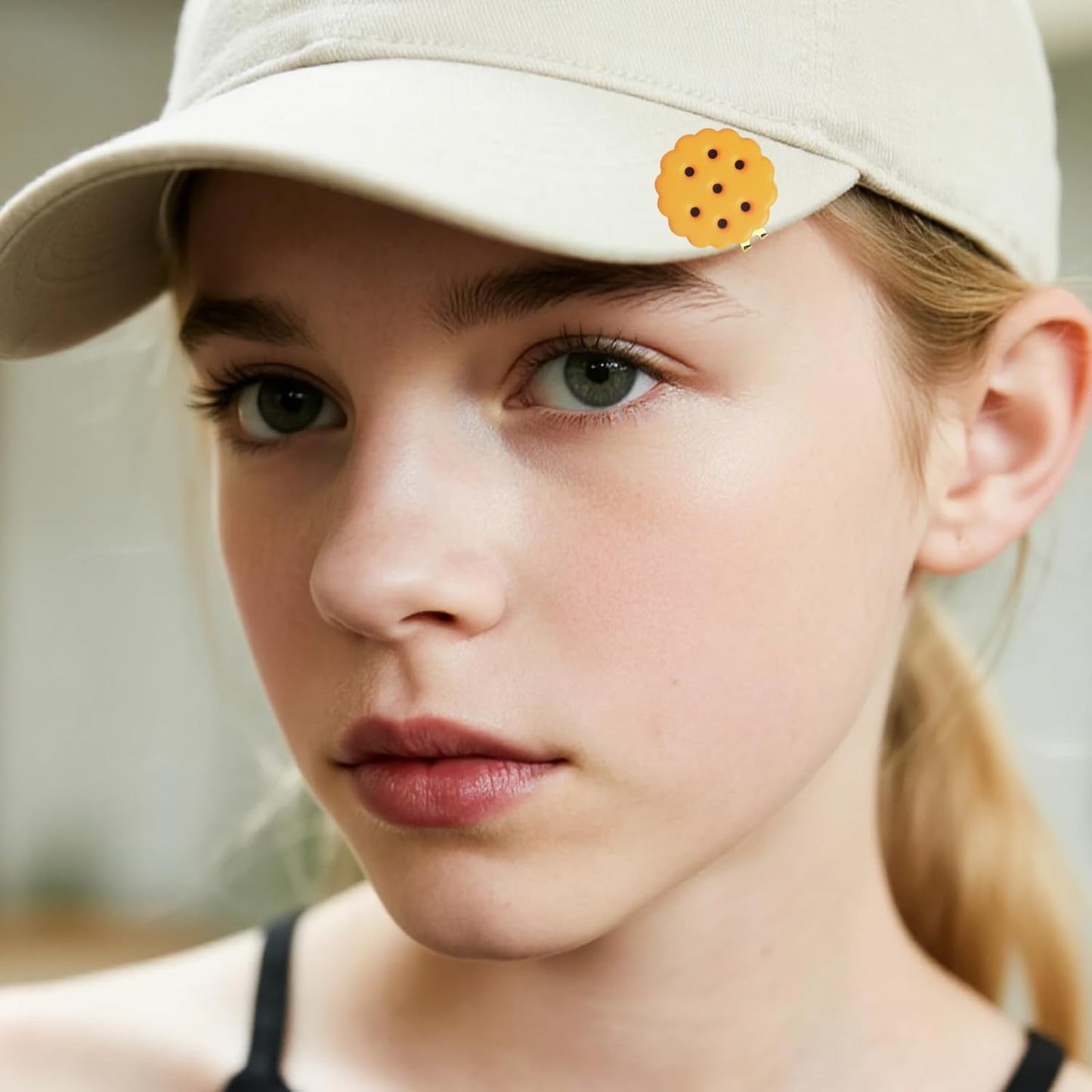 2pcs Magnetic Golf Ball Marker with Hat Clip, Funny Cute Cracker Shape Strong Magnetic Magnet Golf Ball Marker Accessories for Putting Green Women Men Golfers Gloves Bag Cap