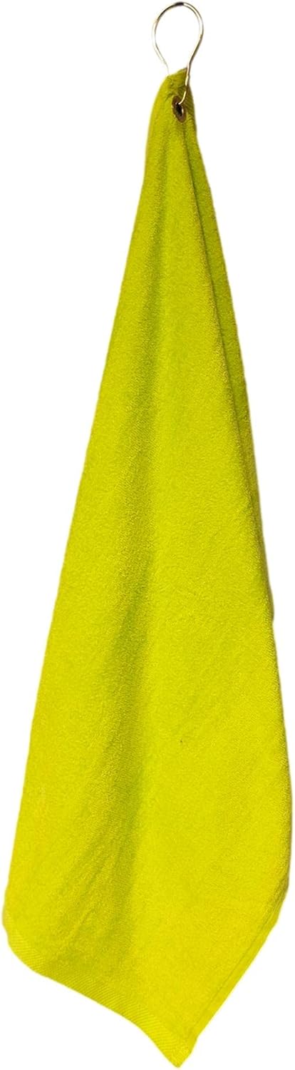 Cotton Golf Bag Towel with Clip (Lime)
