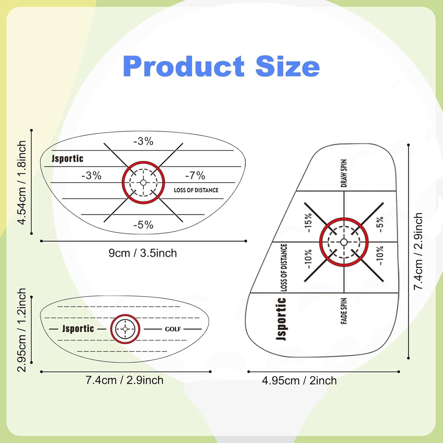 Golf Impact Tape Clear Golf Club Stickers for Accurate Ball Striking Sticky Golf Pro Club Sweet Spot Analysis Improves Skills Quality Training Aid for Golf Beginners and Fans