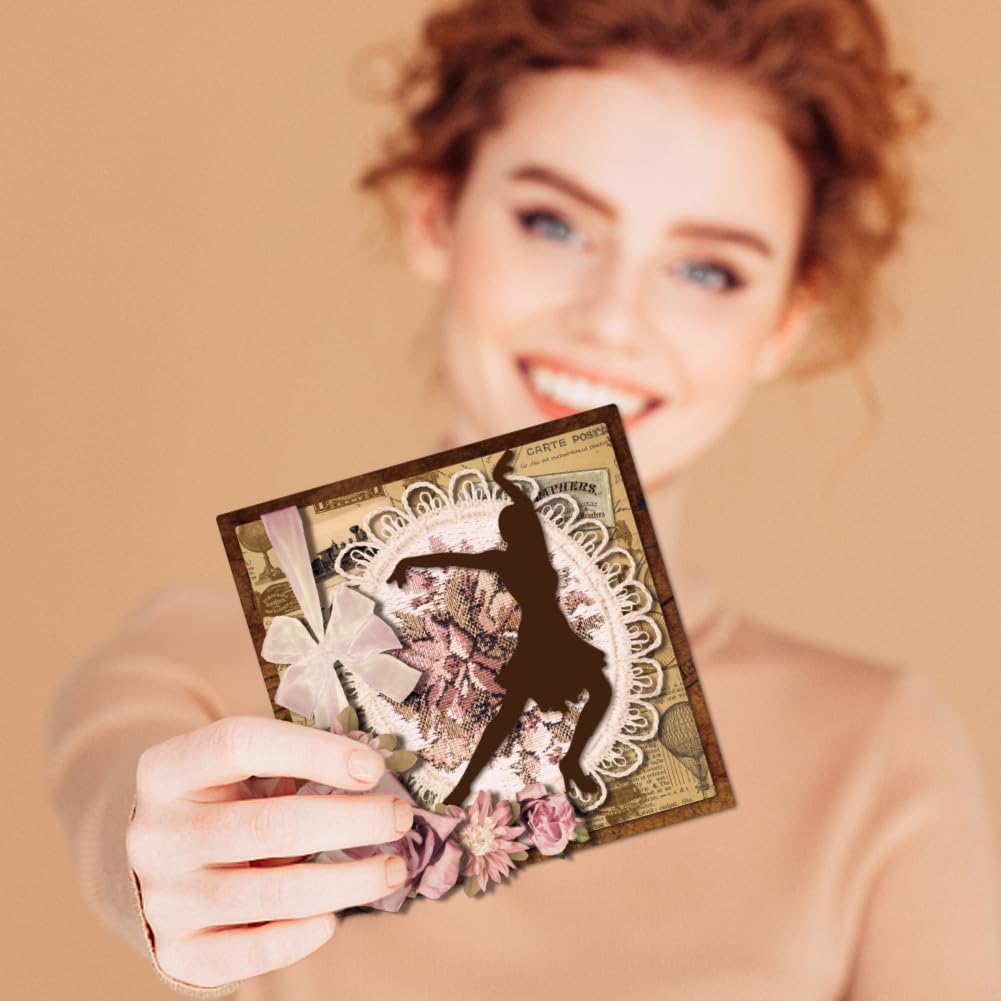 GLOBLELAND Latin Dance Lady and Gentlemen Cutting Dies for DIY Scrapbooking Musical Note Metal Cut Dies Men and Women Dancing Party Die Cuts for Card Making Embossing Photo Album Craft Decor