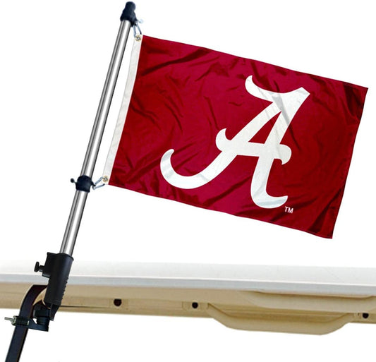 College Flags & Banners Co. Alabama Crimson Tide Golf Cart Flag Pole and Holder Mounting Bracket