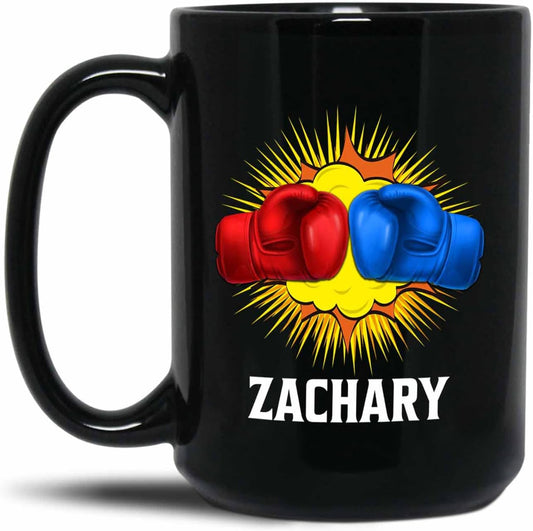 Personalized Boxing Coffee Mugs Cups Gifts For Men Women Fans Team Boxing, Customized Boxer Boxing Gloves Coffee Cup With Name, Boxing Gloves Black Ceramic Mug Gift, Boxer Boxing Tea Mug 11 Oz 15 Oz
