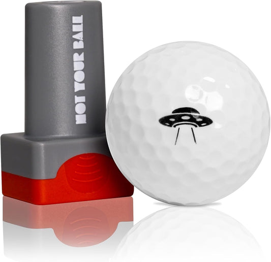 QUBI Golf Ball Stamp, Golf Ball Stamper, Self-Inking Golf Ball Stamp Marker to Identify Golf Balls, Golf Gift Golf Accessories for Men and Women Golfers