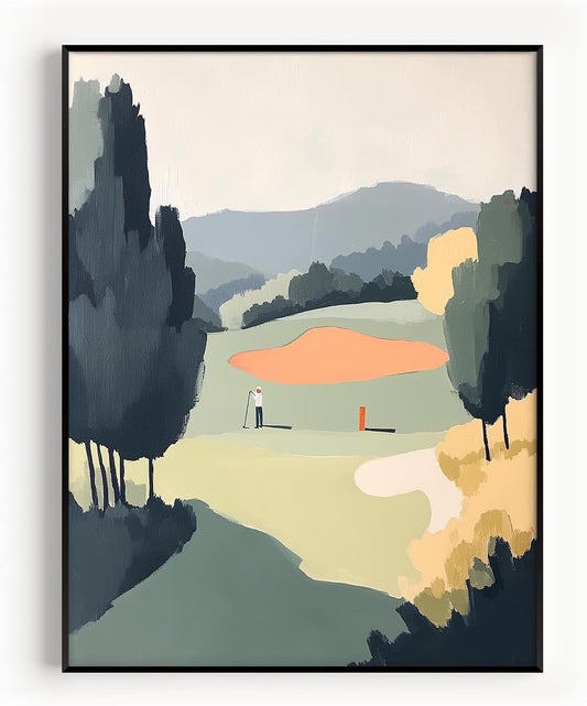 Golf Impressionist Art Print Posters - Premium Giclee Fine Art Prints - Sporty and Sophisticated Home Decor Posters, Golfer Art Prints for Home and Office Decor - Vintage Aesthetic, Ready to Frame