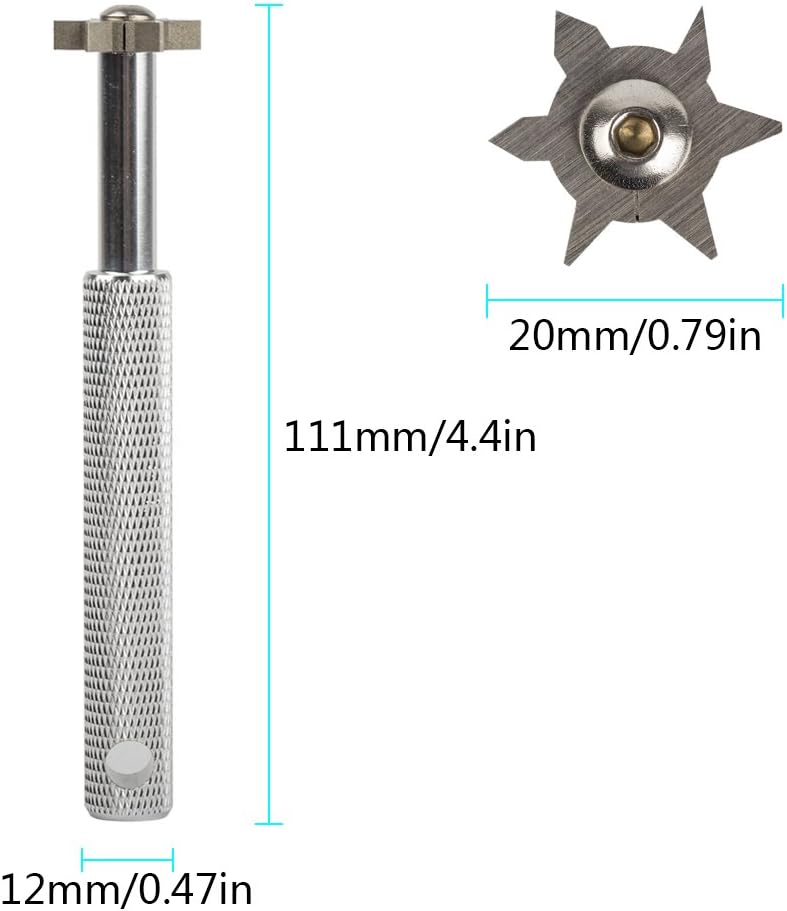 HIFROM Groove Sharpener with 6 Heads - Golf Club Groove Sharpener Re-Grooving Tool and Cleaner for All Irons Pitching Sand Lob Gap and Approach Wedges and Utility Clubs ¡­