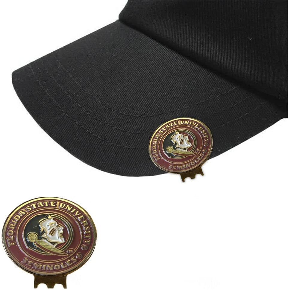 Magnetic Golf Hat Clip with 2 Double-Sided Golf Ball Markers – Easily Attaches to Golf Cap – Made of Stainless Steel & Ideal for Avid Golfers