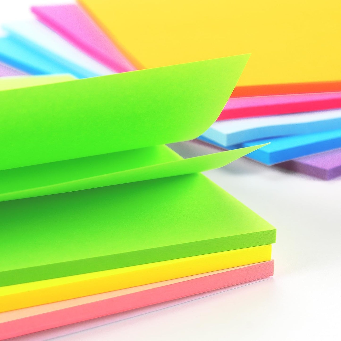 Sticky Notes 8x6 inch Bright Colors Self-Stick Pads 8 Pads/Pack 35 Sheets/Pad Total 280 Sheets