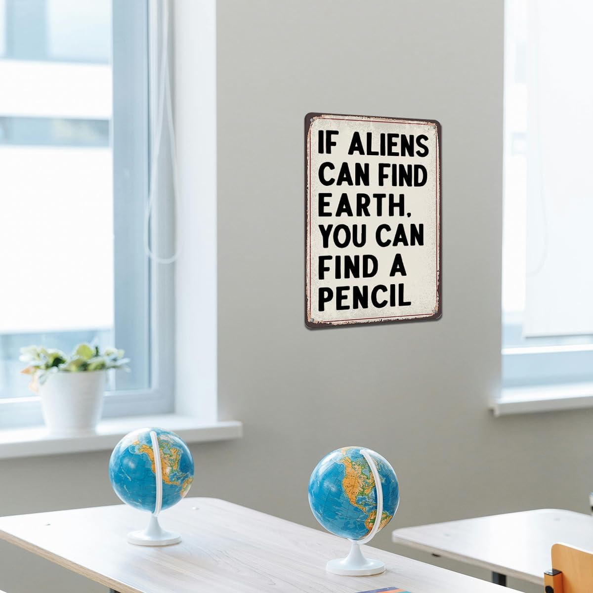 Funny Math Teacher Gifts Tin Sign - Math Classroom Wall Art, Retro Posters for High School and Middle School, Math Teacher Sign, Classroom Must Haves, 8x12 Inch