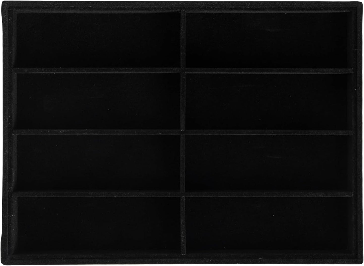 Frebeauty Sunglass Organizer,Velvet Glasses Organizer,8-Slot Sunglasses Tray for Drawer, Men's/Women's Sunglasses Box