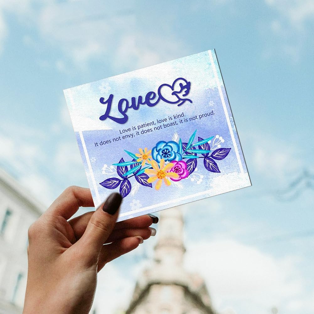 Bible Theme Word Cutting Dies Biblical Cross Letter Card Making Die Cuts Carbon Steel Stencils Scrapbooking Embossing Template Dies for DIY Craft Album Easter Festival Gift Decor