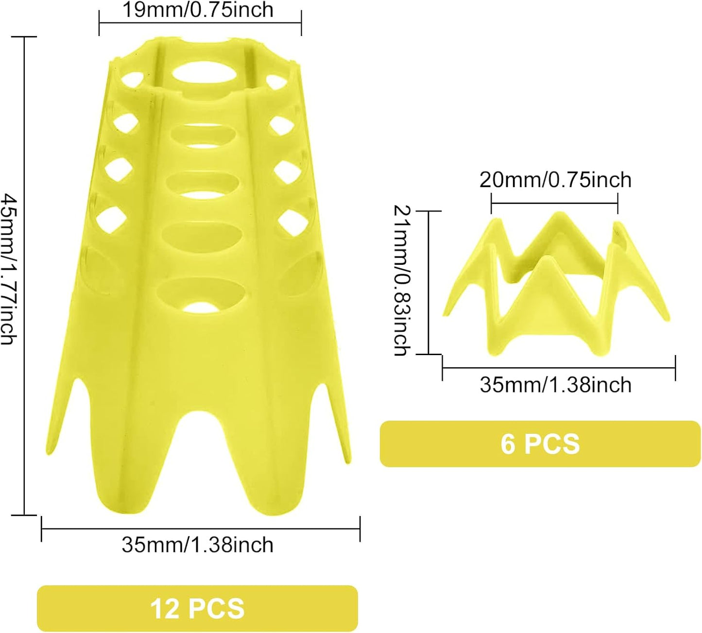 Golf Simulator Tees, Plastic Indoor Golf Mat Tees Practice Turf and Driving Range Winter Golf Tees (18 Pcs)