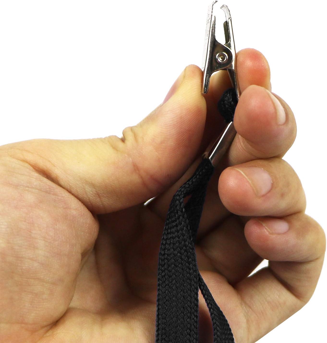 Ollain Badge Lanyards Neck Bulk Cruise Lanyards Black Lanyard with Clip for ID Card Name Tags Badge Holders (Black, 50 Pack)