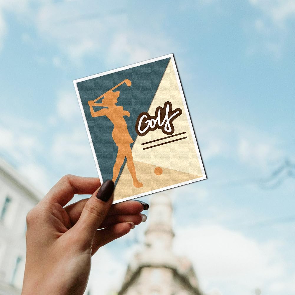 Play Golf Cutting Dies Card Borders Stitch Sports Silhouette Die Cut Carbon Steel Die Cuts Stencils Card Scrapbooking Embossing Template Dies for DIY Paper Craft Albums Gift Decor