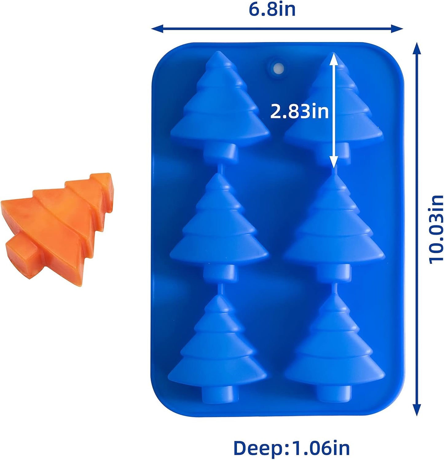 IHOMECOOKER 4PC Large Size Silicone Christmas Baking Mold Set Christmas Tree Snowflakes Snowman Cake Mold,bath bombs,Soap Mold Set