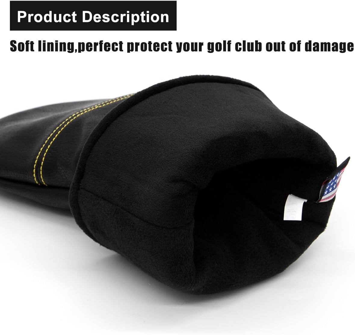 Golf Club Headcover 3 Wood Headcover Birdie Design Magnetic Closure Elegant Embroidery Premium Leather Driver Fairway Wood Hybrid Blade Mallet Putter Cover