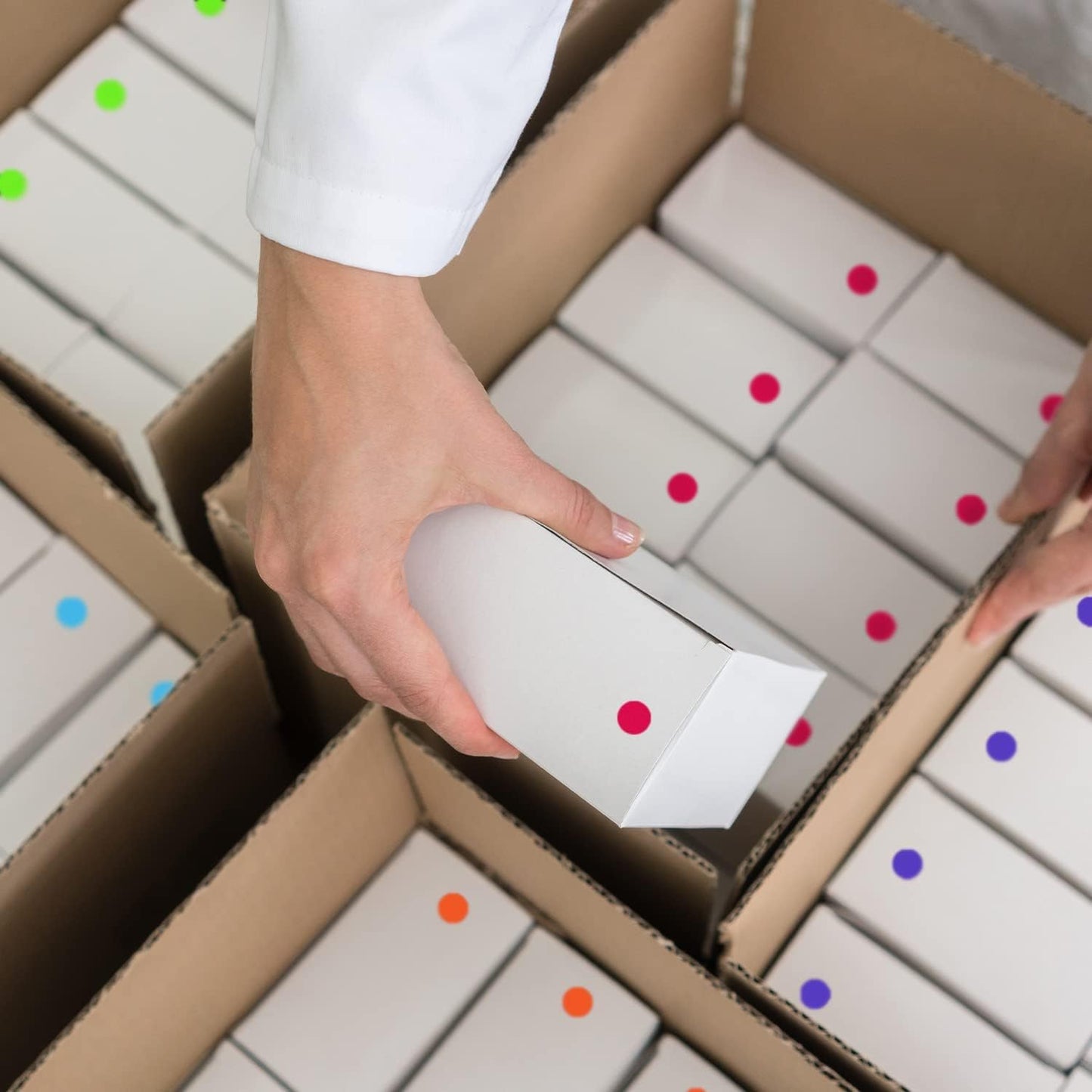 ChromaLabel 0.25 Inch Round Label Permanent Color Code Dot Stickers, 1000 Labels per Roll, Goldenrod