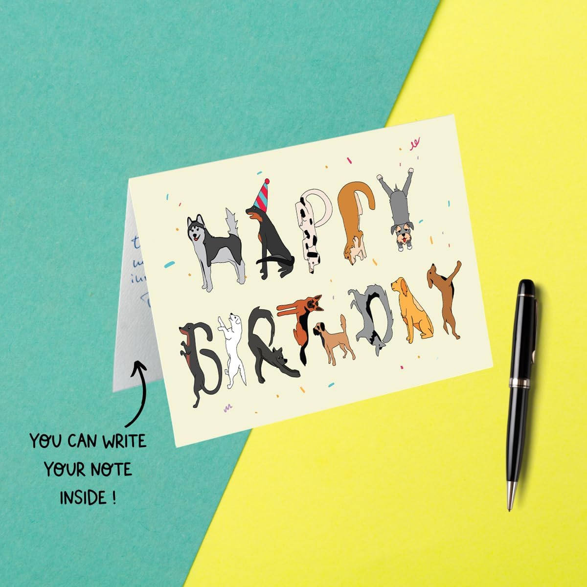 Cheerin Happy Birthday Card - Funny Birthday Card - Sweetest Day Card - Humourous Greeting Card - Hilarious Gag Gift (Dog)