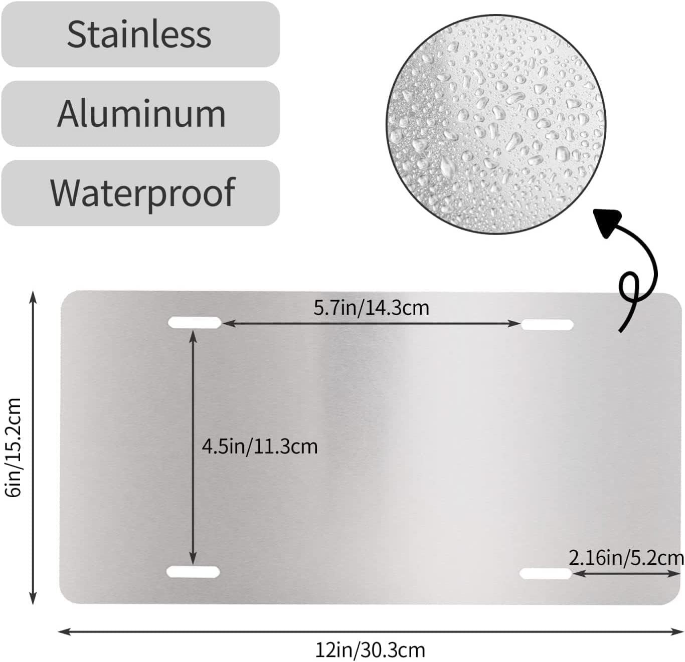 Custom License Plate Add Your Own Personalized Image Name Photo Text Artistic Design Aluminum License Plate Customized USA Car Tag for Front of Car Wall Decoration 6" x 12"