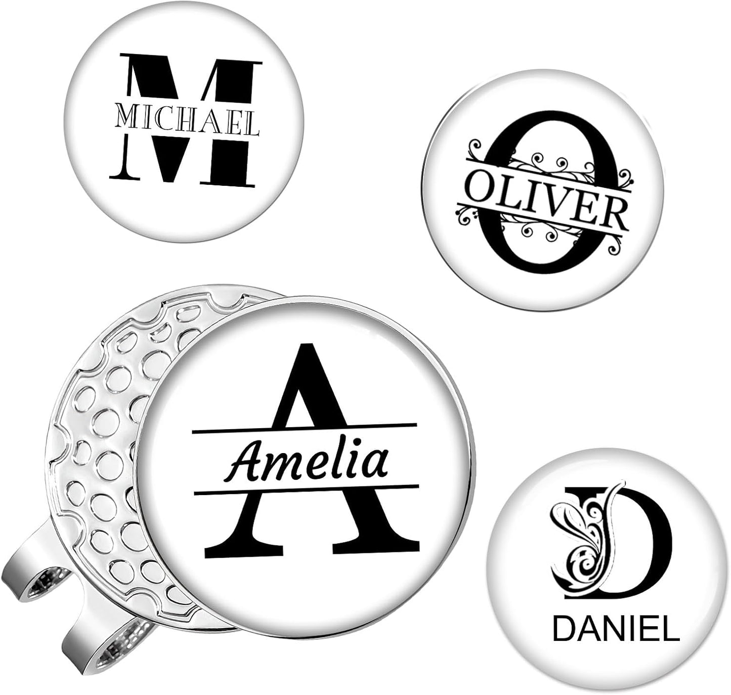 Custom Golf Ball Marker Hat Clip Personalized Magnetic Golf Ball Markers Customized with Photo Logo Text Name Gifts for Men Women Golfers