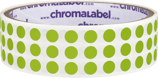ChromaLabel 0.25 Inch Round Label Permanent Color Code Dot Stickers, 1000 Labels per Roll, Chartreuse