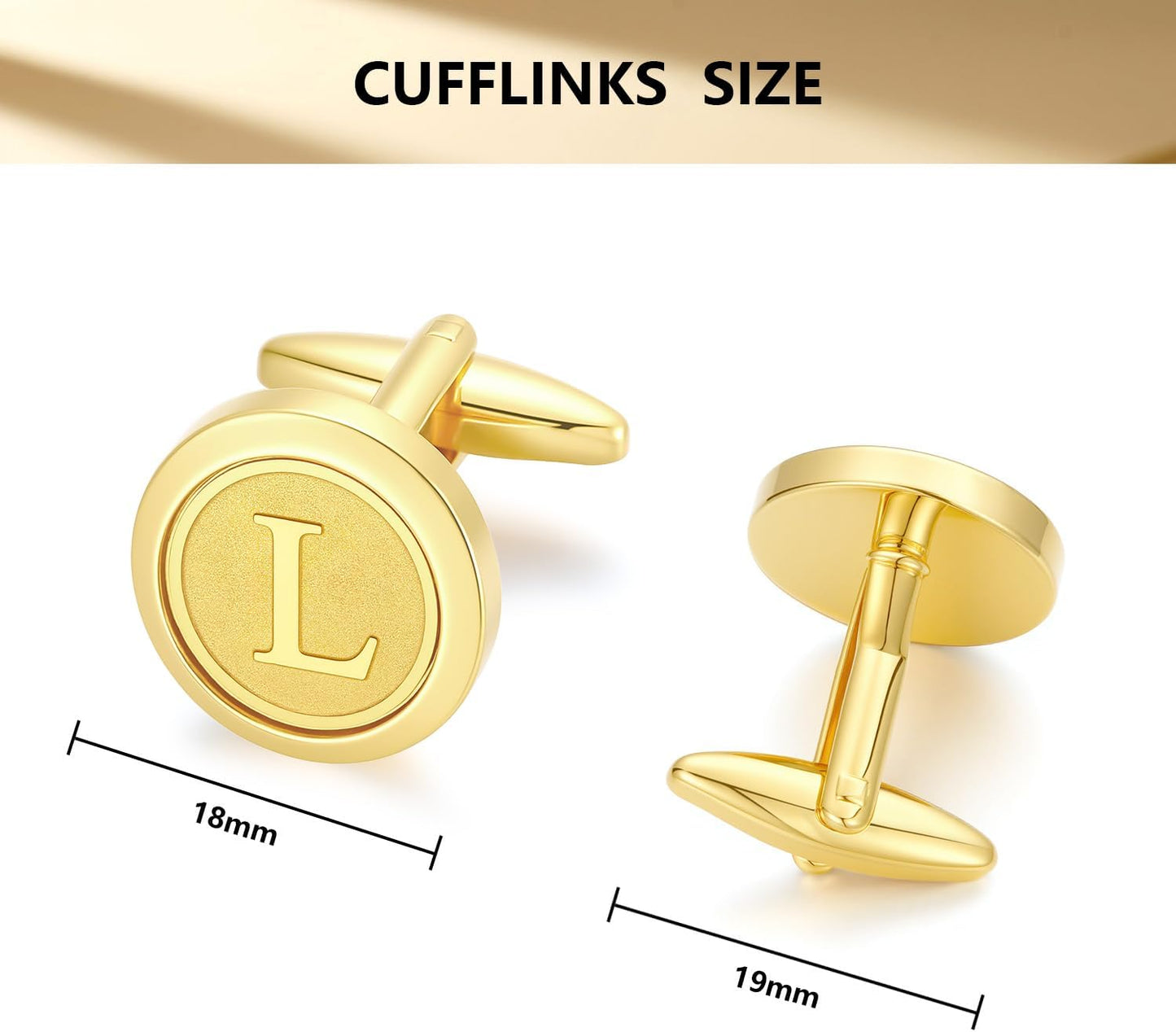 GWD Initial Cufflinks for Men Classic Cuff links Mens Letter Shirts CuffLinks Wedding Gift