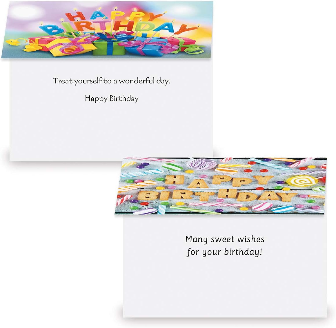 Current Playful Type Birthday Greeting Cards Value Pack - Set of 20, 10 Unique Designs, Large 5 x 7 Inch Cards, Sentiments Inside, Envelopes Included