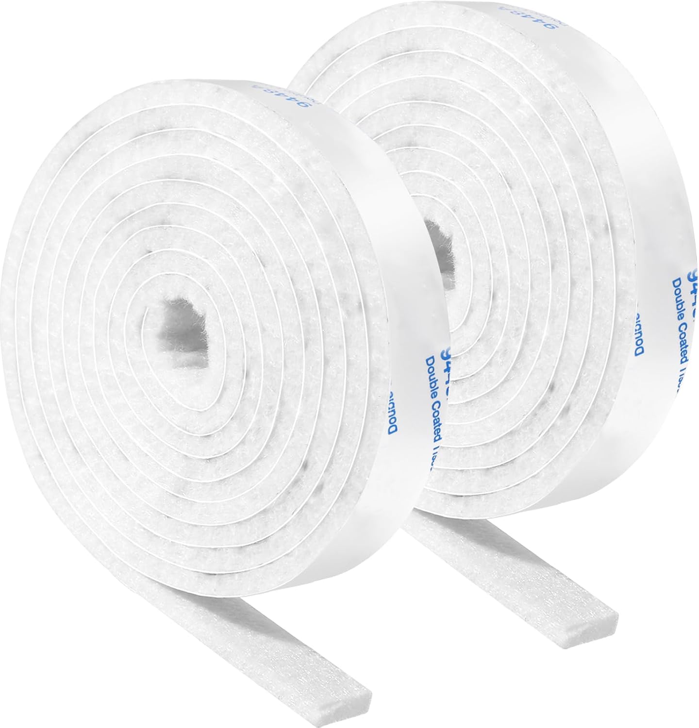 Felt Strips with Adhesive Backing, Felt Tape with Adhesive Backing, Felt Furniture Strips 2 Pack Roll 1/2"x 60" White, Felt Strips for Furniture