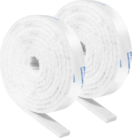 Felt Strips with Adhesive Backing, Felt Tape with Adhesive Backing, Felt Furniture Strips 2 Pack Roll 1/2"x 60" White, Felt Strips for Furniture