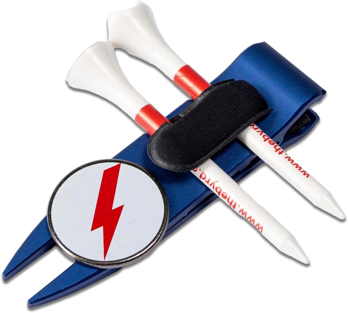 The Byrd Divot Clyp Golf Multitool - Divot Tool & Clip | Organizes Your Tees, Ball Marker & Divot Tool All in One | Essential Golf Gear for Focused Rounds | Golf Accessories for Men (Blue)