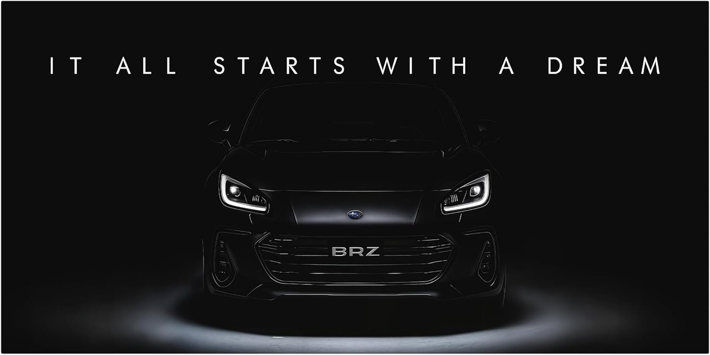 Motivational Wall Art for Office, Super Car Art Canvas, Inspirational Automotive Decor for Subaru BRZ Sportscar Lovers, Motivational Wall Decor for Home, Car Poster (10" x 20" in)