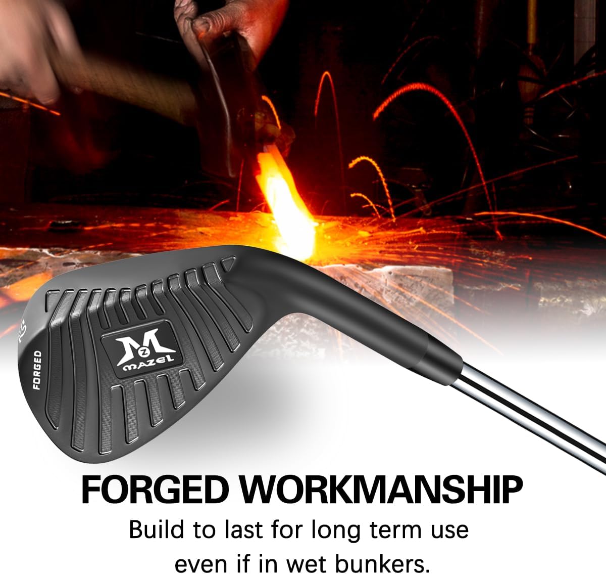 MAZEL Forged Golf Sand Wedge,Gap Wedge,Lob Wedge for Men,48/52/54/56/58/60 Degree Individual Golf Wedge,Milled Face for More Spin,Right Hand