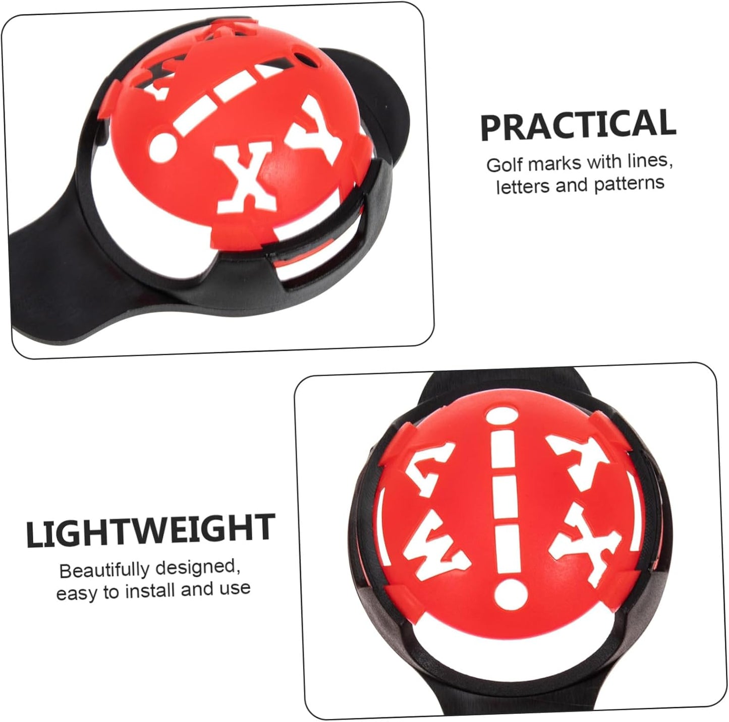 Creative Golf Ball Markers with Line Letter Pattern Stencils Golf Ball Liner Kit with Base for Accurate Alignment and Swing Improvement Lightweight Golfing Accessories for Easy