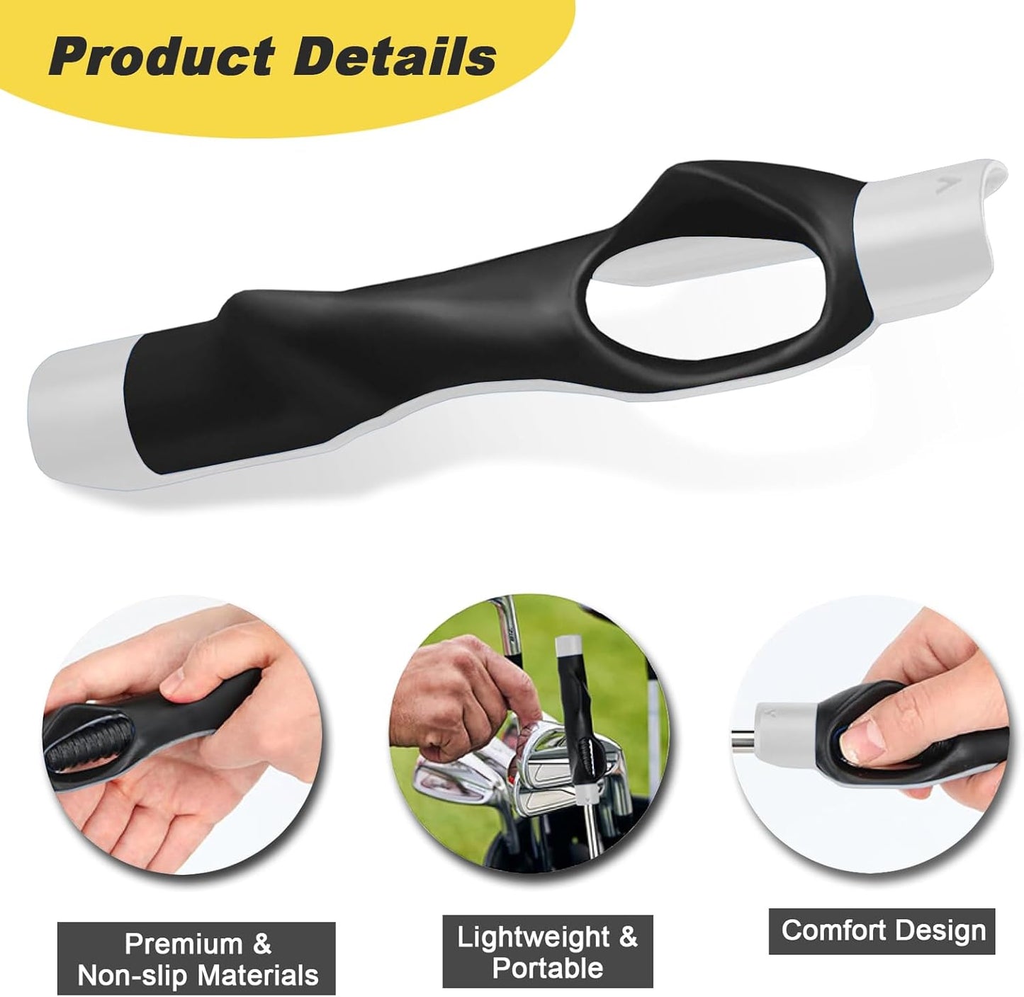 Grip Trainer Golf, Grip Aid Golf, Golf Swing Trainer, Corrects Left and Right Hand Position to Help Train Correct Hand Position,Enhance Grip Strength, Precision and Swing